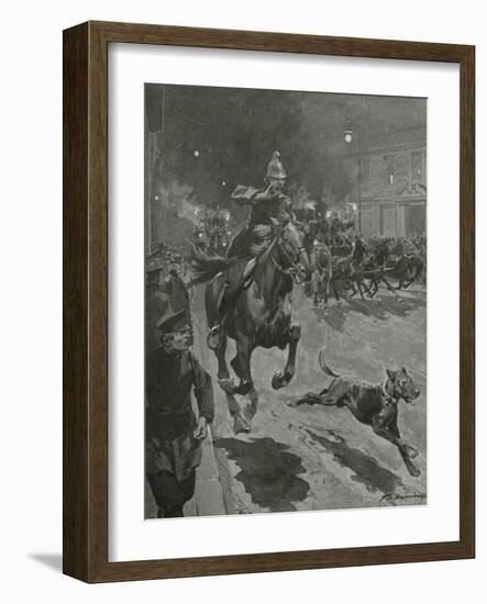 The Fire Brigade-Frederic De Haenen-Framed Giclee Print