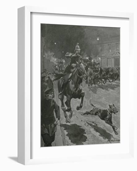 The Fire Brigade-Frederic De Haenen-Framed Giclee Print