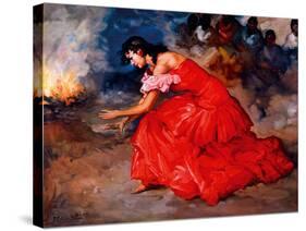 The Fire Dance-Fransisco R S Clemente-Stretched Canvas