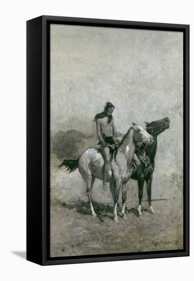 The Fire-Eater Slung His Victim across His Pony, C.1900-Frederic Remington-Framed Stretched Canvas