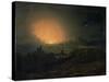 The Fire, Edinburgh-John Martin-Stretched Canvas