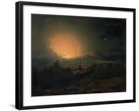 The Fire, Edinburgh-John Martin-Framed Giclee Print