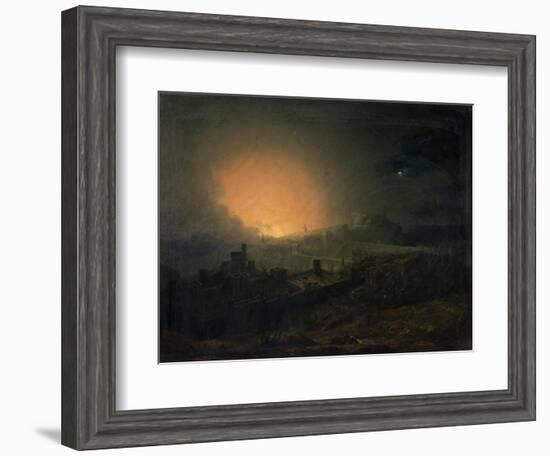 The Fire, Edinburgh-John Martin-Framed Giclee Print