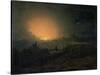 The Fire, Edinburgh-John Martin-Stretched Canvas