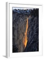 The Fire Falls, Yosemite Horsetail Falls, Firefall, Yosemite National Park-Vincent James-Framed Photographic Print