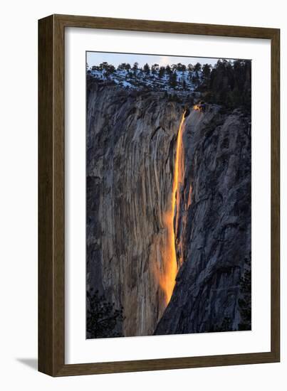 The Fire Falls, Yosemite Horsetail Falls, Firefall, Yosemite National Park-Vincent James-Framed Photographic Print