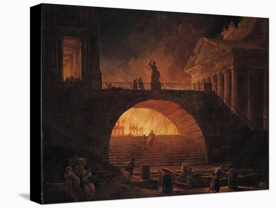 The Fire of Rome, 18 July 64 AD-Hubert Robert-Stretched Canvas