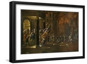 The Fire of Troy, Mid of 17th C-Juan de la Corte-Framed Giclee Print