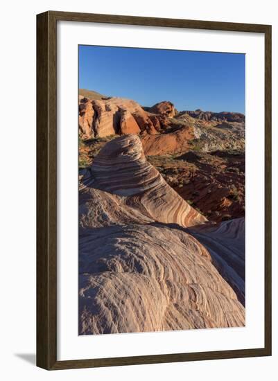 The Fire Wave at Valley of the Fire State Park, Nevada, USA-Chuck Haney-Framed Photographic Print