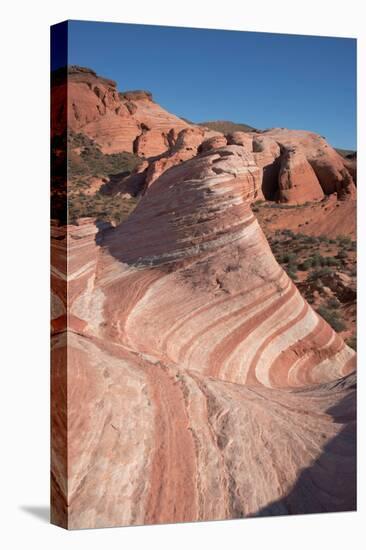 The Fire Wave, Valley of Fire, Near Las Vegas, Nevada, United States of America, North America-Ethel Davies-Stretched Canvas