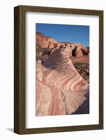 The Fire Wave, Valley of Fire, Near Las Vegas, Nevada, United States of America, North America-Ethel Davies-Framed Photographic Print