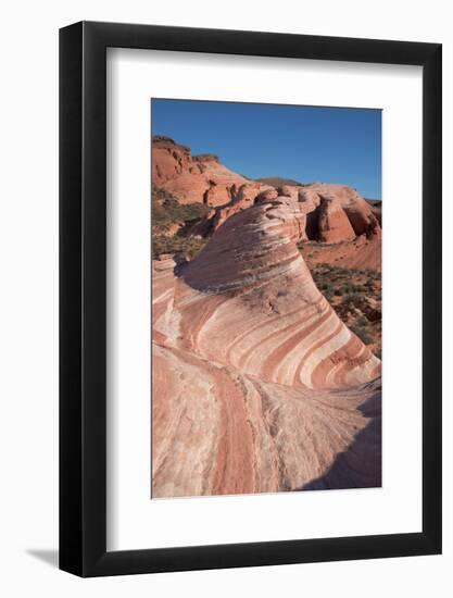 The Fire Wave, Valley of Fire, Near Las Vegas, Nevada, United States of America, North America-Ethel Davies-Framed Photographic Print