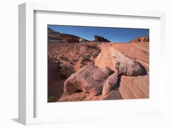 The Fire Wave, Valley of Fire, Near Las Vegas, Nevada, United States of America, North America-Ethel Davies-Framed Photographic Print