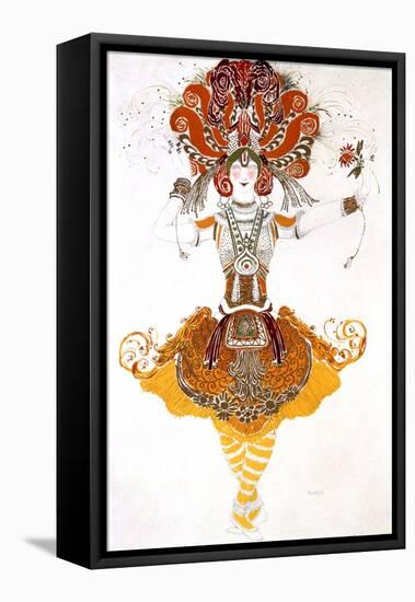 The Firebird, Costume Design for Tamara Karsavina in Stravinsky's Ballet the Firebird, 1910-Leon Bakst-Framed Stretched Canvas