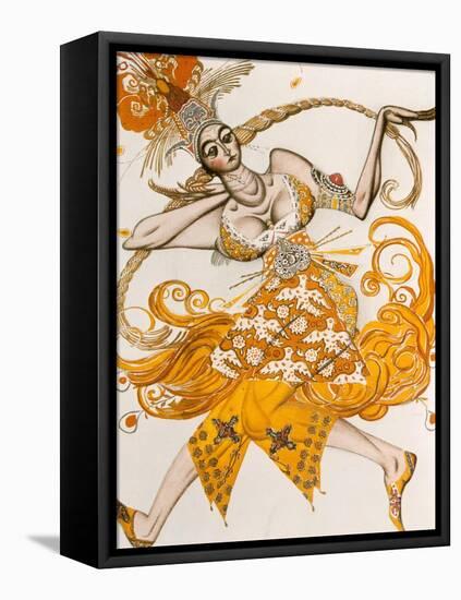 The Firebird, Costume for the Firebird, the Ballet by Lgor Stravinsky, 1910-Leon Bakst-Framed Stretched Canvas