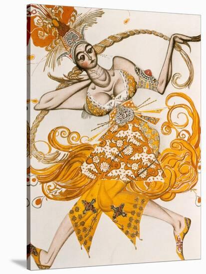 The Firebird, Costume for the Firebird, the Ballet by Lgor Stravinsky, 1910-Leon Bakst-Stretched Canvas