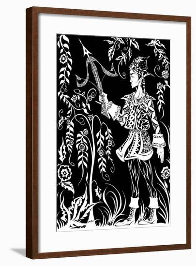 The Firebird - illustration of Prince Ivan from the 1910 ballet 'The Firebird' by Igor Stravinsky-Neale Osborne-Framed Giclee Print