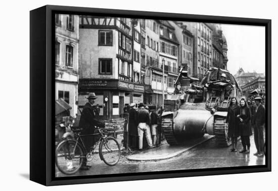 The First Allied Tanks Arrive in Strasbourg, Alsace, November 1944-null-Framed Stretched Canvas