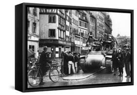 The First Allied Tanks Arrive in Strasbourg, Alsace, November 1944-null-Framed Stretched Canvas