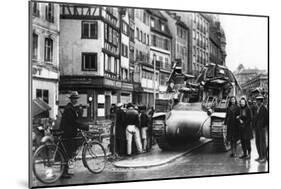 The First Allied Tanks Arrive in Strasbourg, Alsace, November 1944-null-Mounted Giclee Print