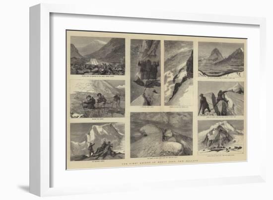 The First Ascent of Mount Cook, New Zealand-null-Framed Giclee Print