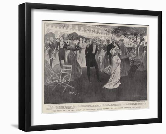 The First Ball of the Season at Government House, Sydney, in the Garden Between the Dances-Frank Craig-Framed Giclee Print