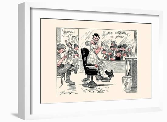 The First Barber Shop Hair Cut-Clare A. Briggs-Framed Art Print