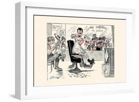 The First Barber Shop Hair Cut-Clare A. Briggs-Framed Art Print