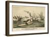 The First Battle Between 'Iron' Ships of War, Published C.1862-Henry Bill-Framed Giclee Print