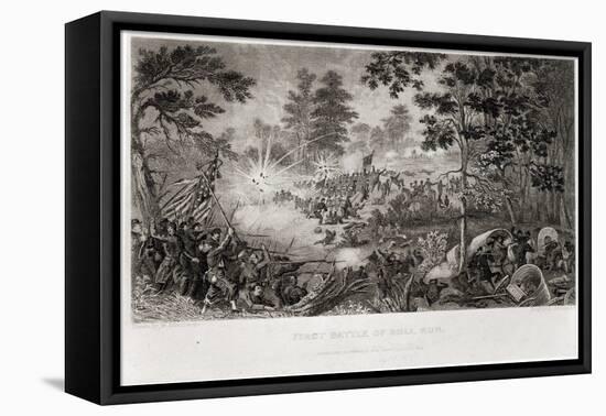 The First Battle of Bull Run, 21st July 1861, Engraved by J.C. Mcrae-William Momberger-Framed Stretched Canvas