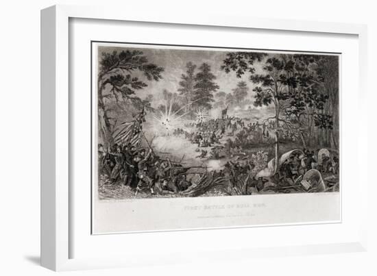 The First Battle of Bull Run, 21st July 1861, Engraved by J.C. Mcrae-William Momberger-Framed Giclee Print