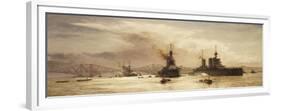 The First Battle Squadron Leaving the Forth for the Battle of Jutland, 1917-William Lionel Wyllie-Framed Giclee Print