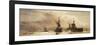 The First Battle Squadron leaving the Forth for the Battle of Jutland-William Lionel Wyllie-Framed Premium Giclee Print