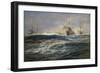The First Battle Squadron of Dreadnoughts Steaming down the Channel-William Lionel Wyllie-Framed Giclee Print
