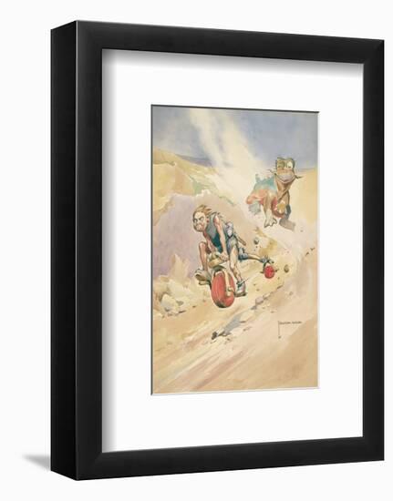 The First Bicycle-Lawson Wood-Framed Premium Giclee Print