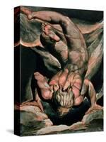 The First Book of Urizen, Man Floating Upside Down, 1794 (Colour-Printed Relief Etching)-William Blake-Stretched Canvas