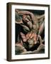 The First Book of Urizen, Man Floating Upside Down, 1794 (Colour-Printed Relief Etching)-William Blake-Framed Giclee Print
