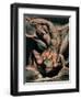 The First Book of Urizen, Man Floating Upside Down, 1794 (Colour-Printed Relief Etching)-William Blake-Framed Giclee Print