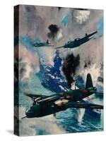 The First British Air Aggressive Action of the War, the Raid on Kiel, 1940-null-Stretched Canvas