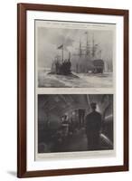 The First British Submarines at Portsmouth-Fred T. Jane-Framed Giclee Print