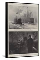 The First British Submarines at Portsmouth-Fred T. Jane-Framed Stretched Canvas
