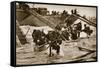 The First British Troops Disembark from the Specially Designed Landing Ladders-English Photographer-Framed Stretched Canvas