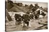 The First British Troops Disembark from the Specially Designed Landing Ladders-English Photographer-Stretched Canvas