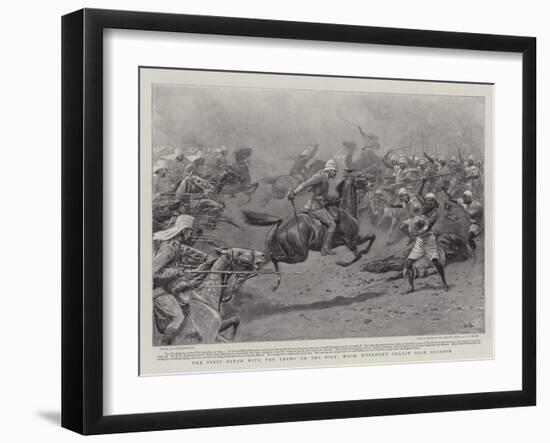 The First Brush with the Enemy on the Nile, Major Murdoch's Charge Near Akasheh-John Charlton-Framed Giclee Print