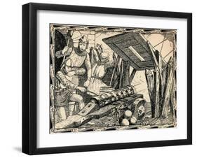 The First Cannon at Crecy, 1902-Patten Wilson-Framed Giclee Print