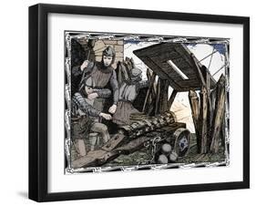 The First Cannon at Crecy, 1902-Patten Wilson-Framed Giclee Print