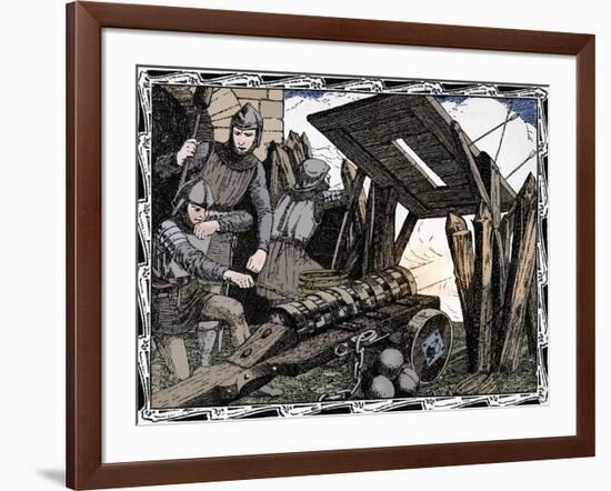 The First Cannon at Crecy, 1902-Patten Wilson-Framed Giclee Print