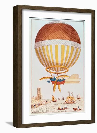 The First Channel Crossing by Air of Jean Pierre Francois Blanchard-null-Framed Giclee Print