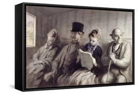 The First Class Carriage, 1864-Honore Daumier-Framed Stretched Canvas