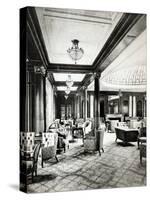 The First Class Lounge of the Ocean Liner 'Mauretania', c.1906-null-Stretched Canvas
